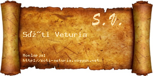 Sóti Veturia névjegykártya